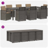 Zestaw do jadalni w ogrodzie 9 pcs Jasnoszary i Taupe PP
