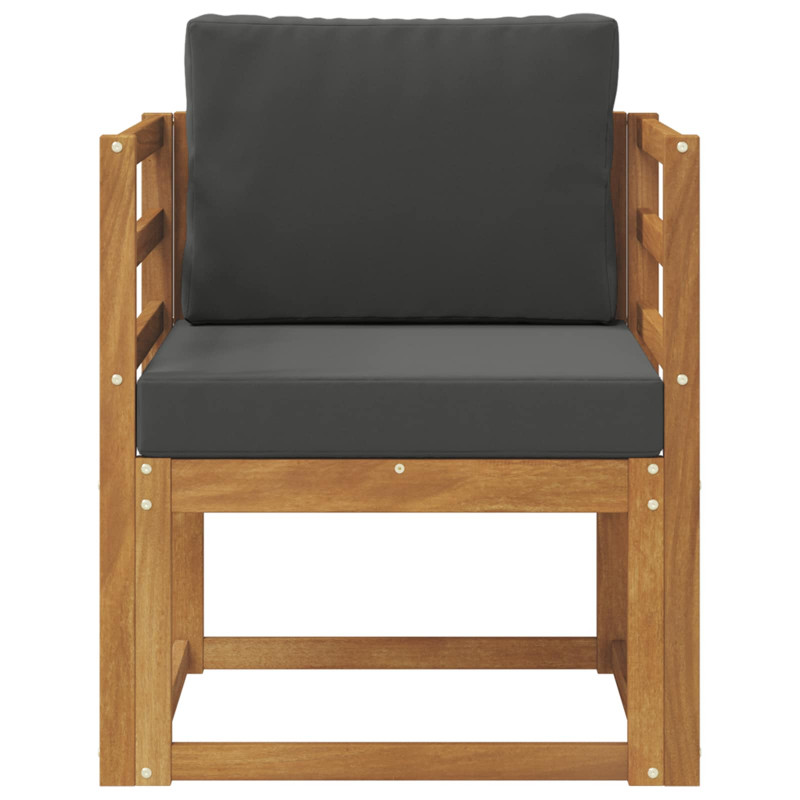 Sofa na zewnątrz Lite drewno akacjowe i poliester Naturalny