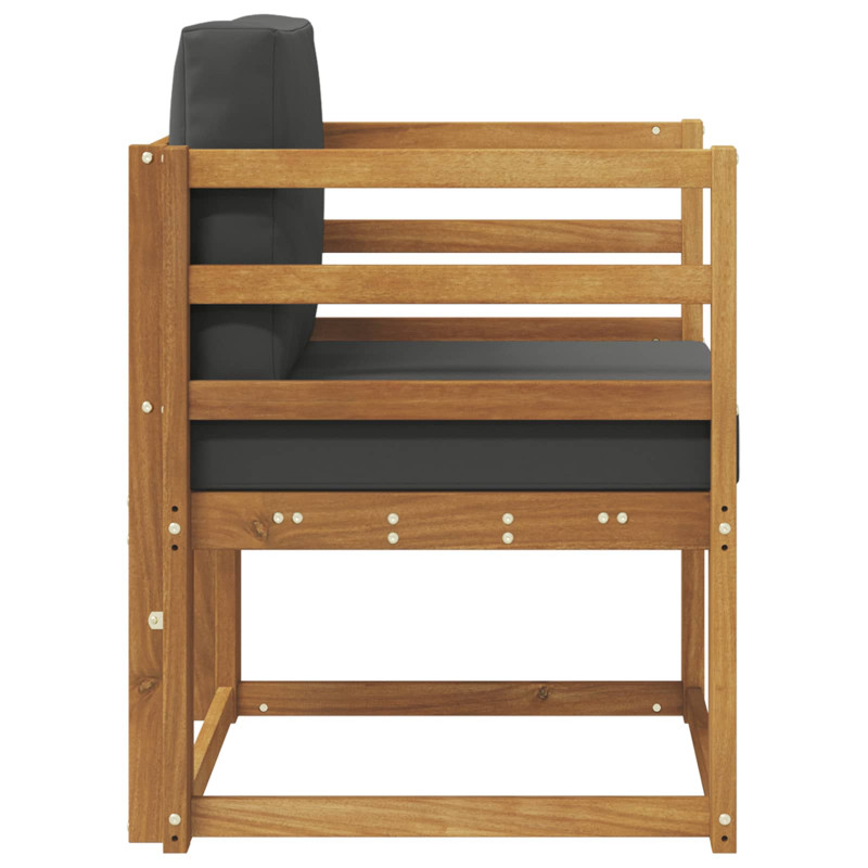 Sofa na zewnątrz Lite drewno akacjowe i poliester Naturalny