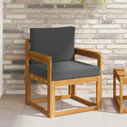 Sofa na zewnątrz Lite drewno akacjowe i poliester Naturalny