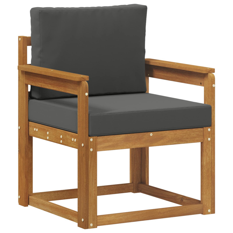 Sofa na zewnątrz Lite drewno akacjowe i poliester Naturalny