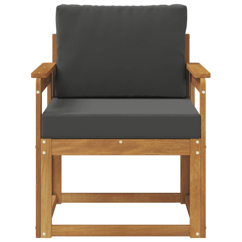 Sofa na zewnątrz Lite drewno akacjowe i poliester Naturalny