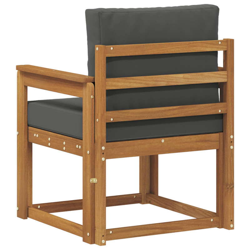 Sofa na zewnątrz Lite drewno akacjowe i poliester Naturalny