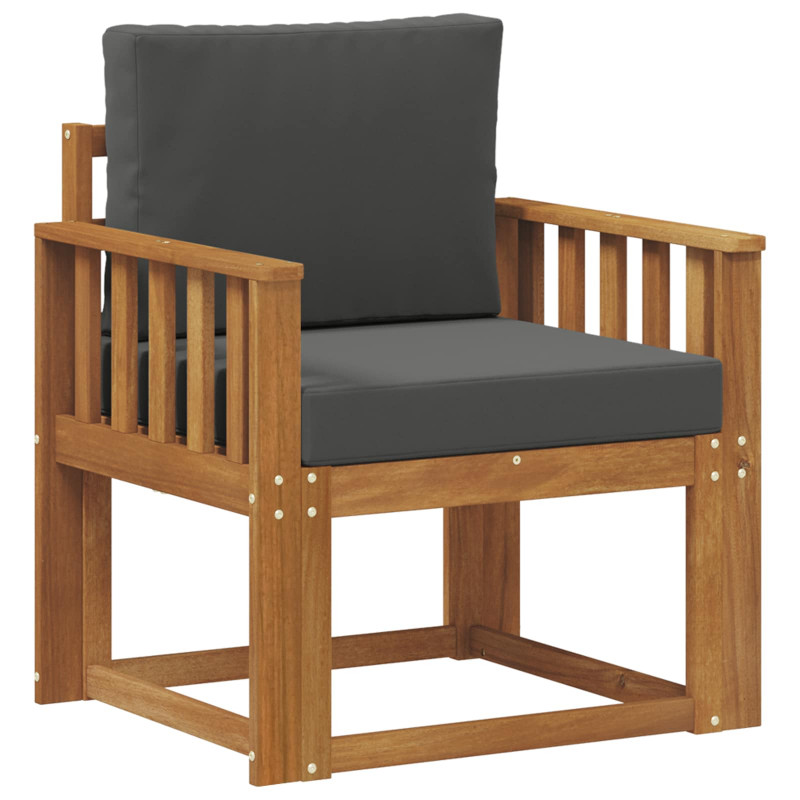 Sofa na zewnątrz Lite drewno akacjowe i poliester Naturalny