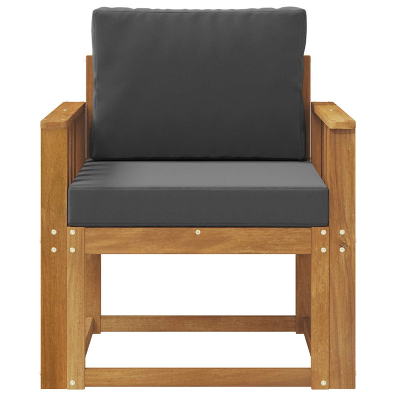 Sofa na zewnątrz Lite drewno akacjowe i poliester Naturalny