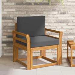 Sofa na zewnątrz Lite drewno akacjowe i poliester Naturalny