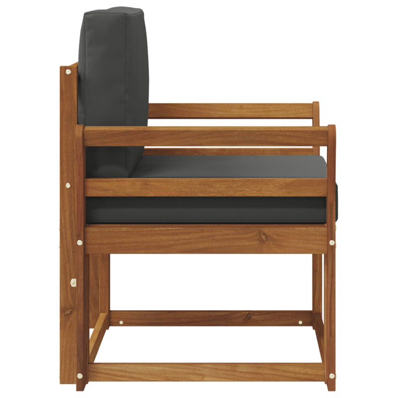 Sofa na zewnątrz Lite drewno akacjowe i poliester Naturalny