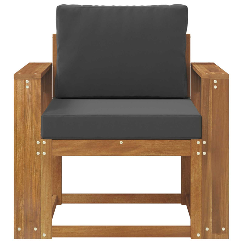 Sofa na zewnątrz Lite drewno akacjowe i poliester Naturalny
