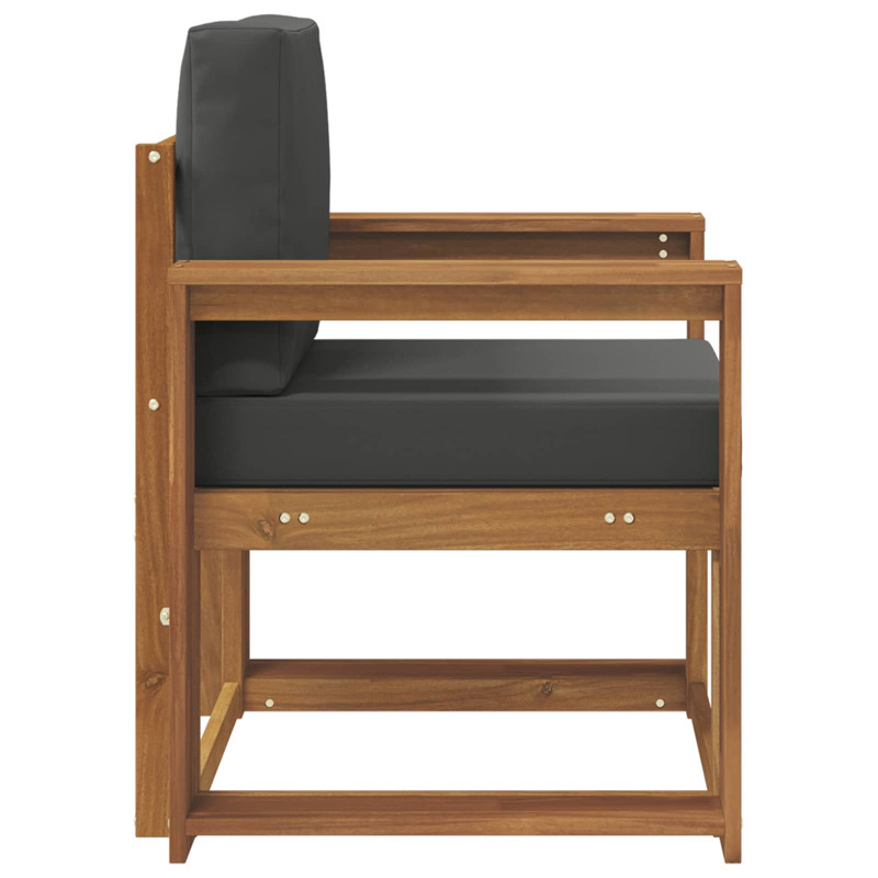 Sofa na zewnątrz Lite drewno akacjowe i poliester Naturalny