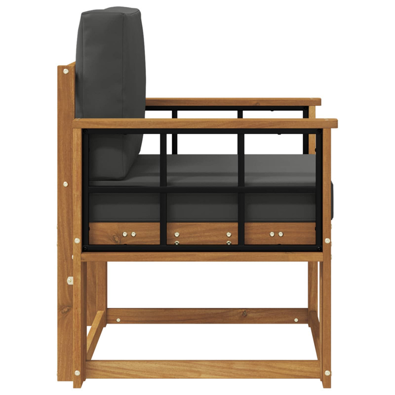 Sofa na zewnątrz Lite drewno akacjowe i poliester Naturalny