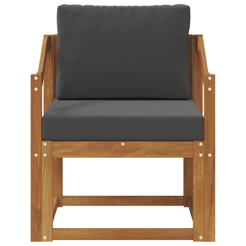 Sofa na zewnątrz Lite drewno akacjowe i poliester Naturalny