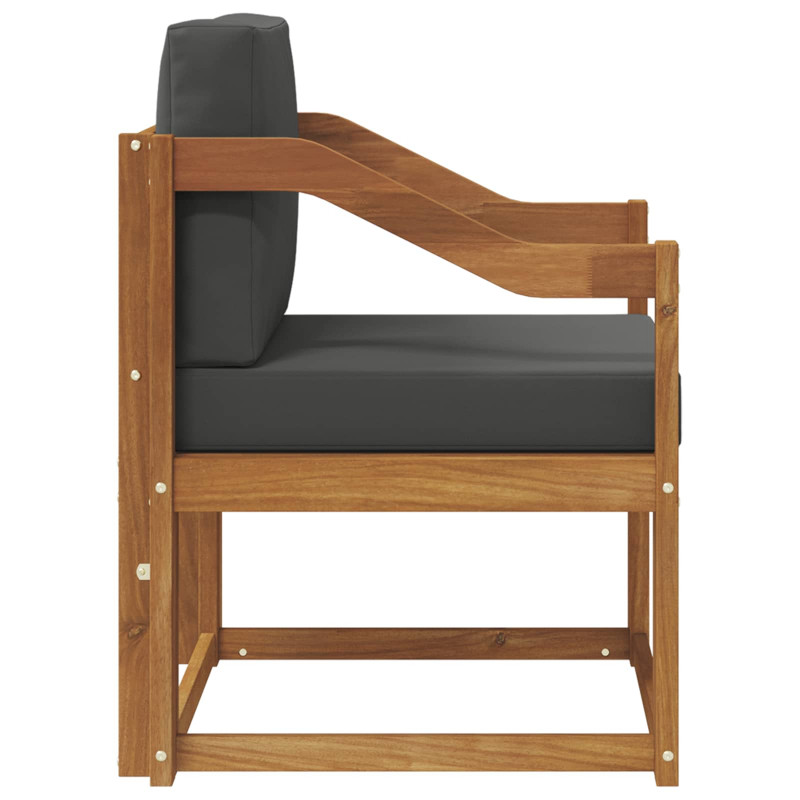 Sofa na zewnątrz Lite drewno akacjowe i poliester Naturalny