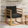 2 Sztuka Sofa na zewnątrz Lite Drewno Akacji Naturalny