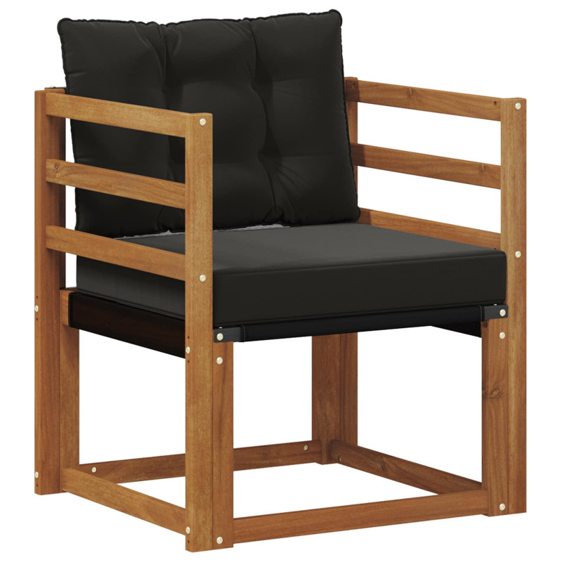 2 Sztuka Sofa na zewnątrz Lite Drewno Akacji Naturalny
