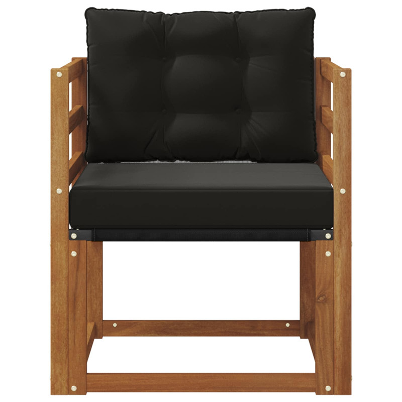 2 Sztuka Sofa na zewnątrz Lite Drewno Akacji Naturalny