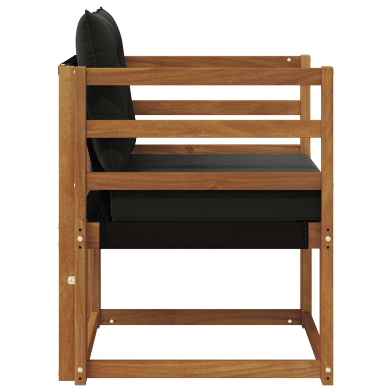 2 Sztuka Sofa na zewnątrz Lite Drewno Akacji Naturalny