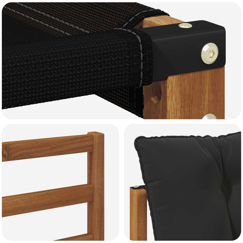 2 Sztuka Sofa na zewnątrz Lite Drewno Akacji Naturalny