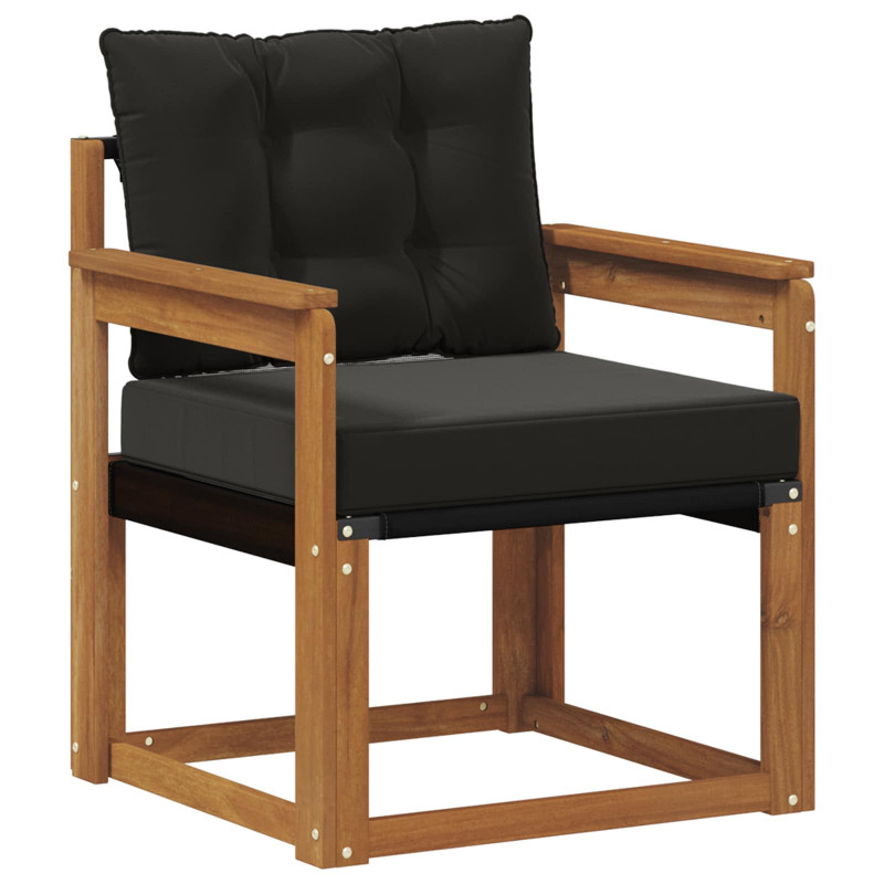 2 Sztuka Sofa na zewnątrz Lite Drewno Akacji Naturalny