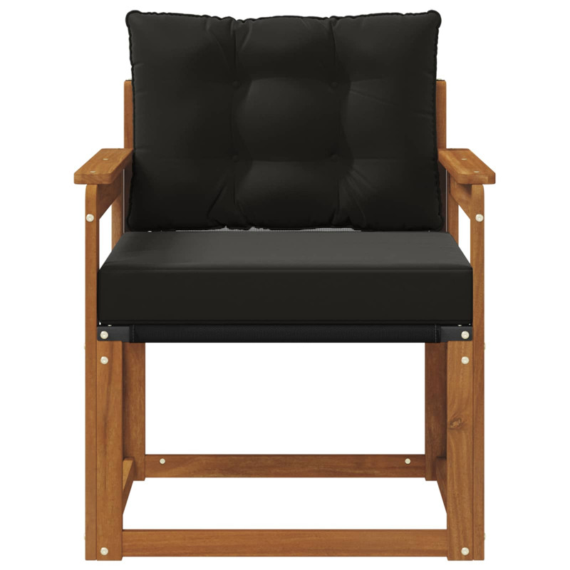 2 Sztuka Sofa na zewnątrz Lite Drewno Akacji Naturalny