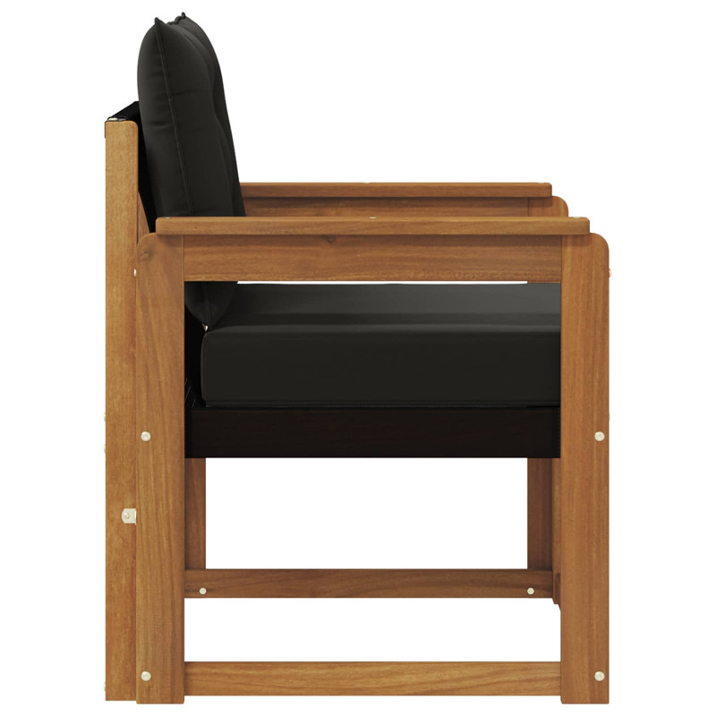2 Sztuka Sofa na zewnątrz Lite Drewno Akacji Naturalny