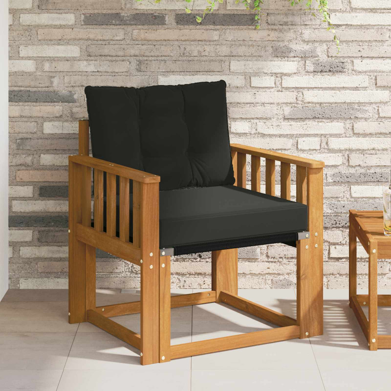 2 Sztuka Sofa na zewnątrz Lite Drewno Akacji Naturalny