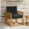 2 Sztuka Sofa na zewnątrz Lite Drewno Akacji Naturalny