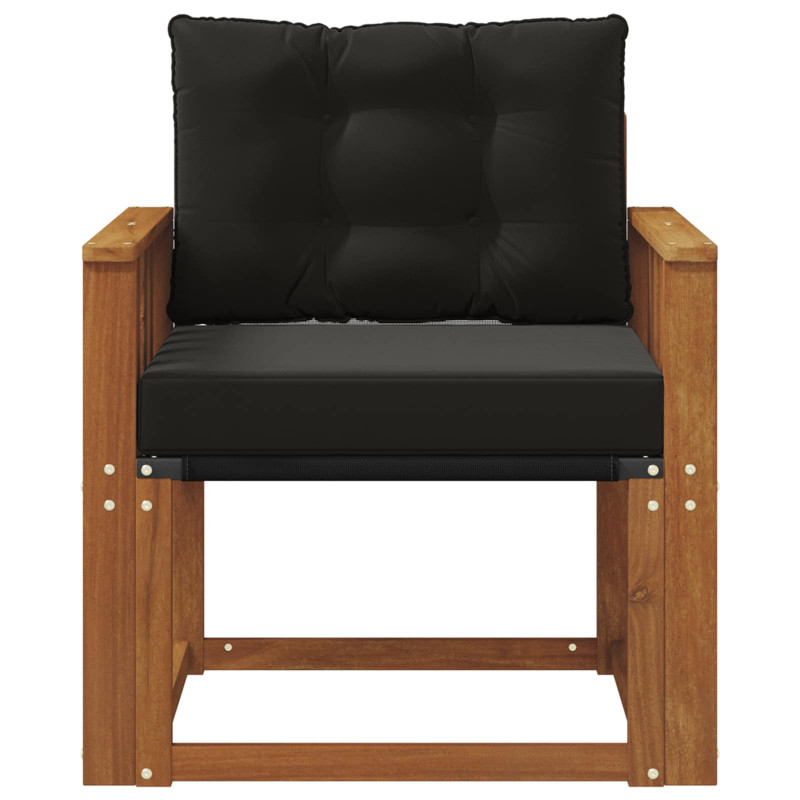 2 Sztuka Sofa na zewnątrz Lite Drewno Akacji Naturalny