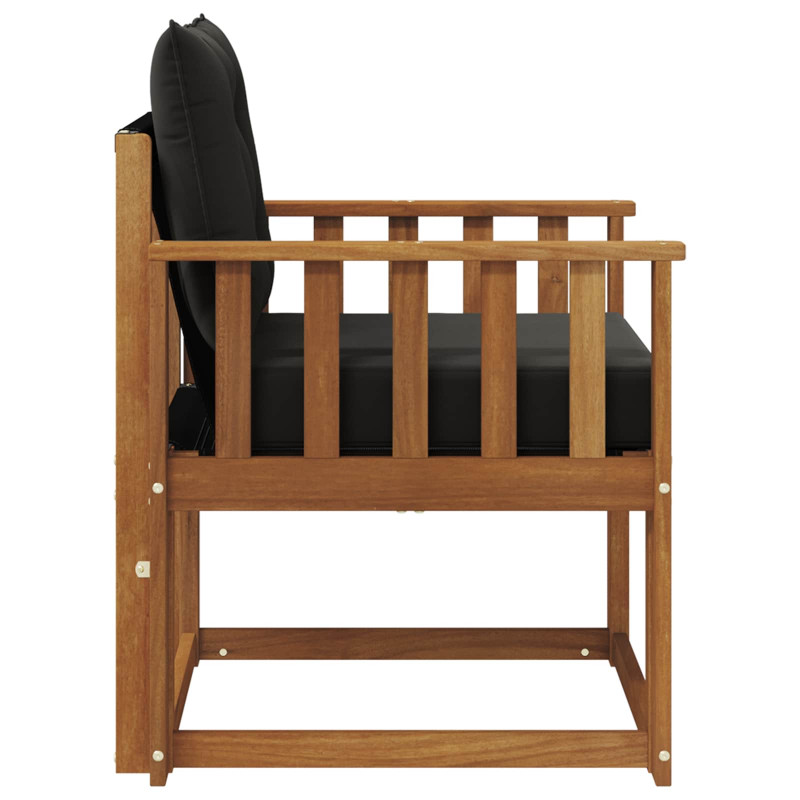 2 Sztuka Sofa na zewnątrz Lite Drewno Akacji Naturalny