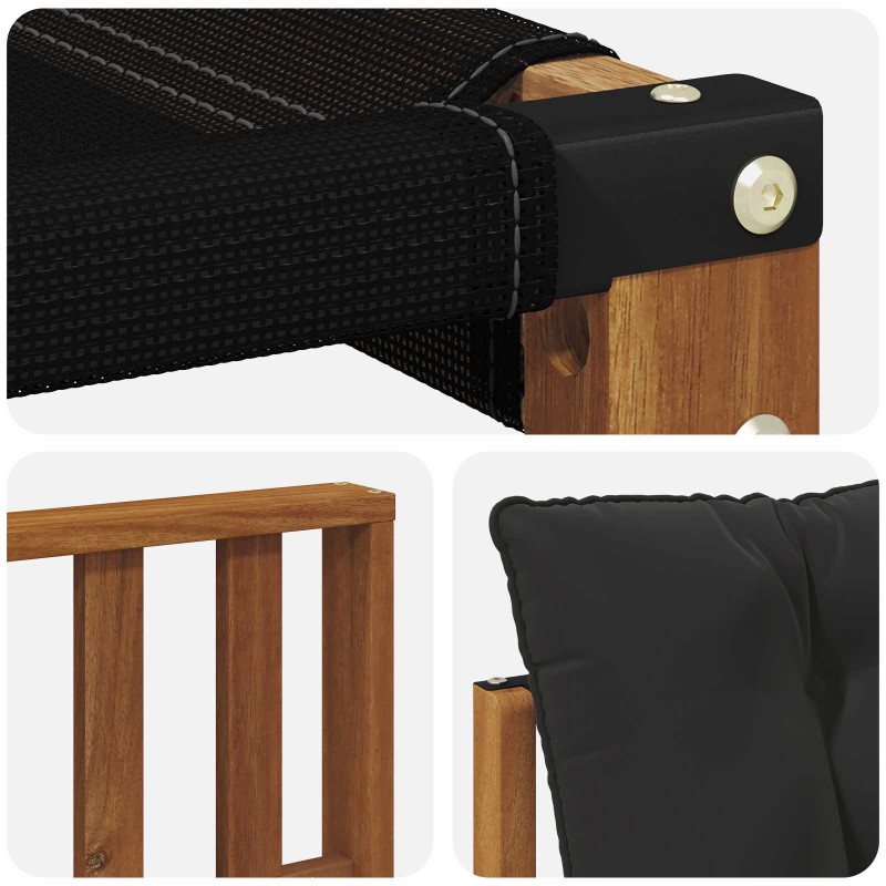 2 Sztuka Sofa na zewnątrz Lite Drewno Akacji Naturalny