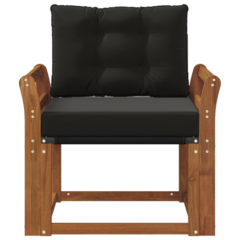 2 Sztuka Sofa na zewnątrz Lite Drewno Akacji Naturalny