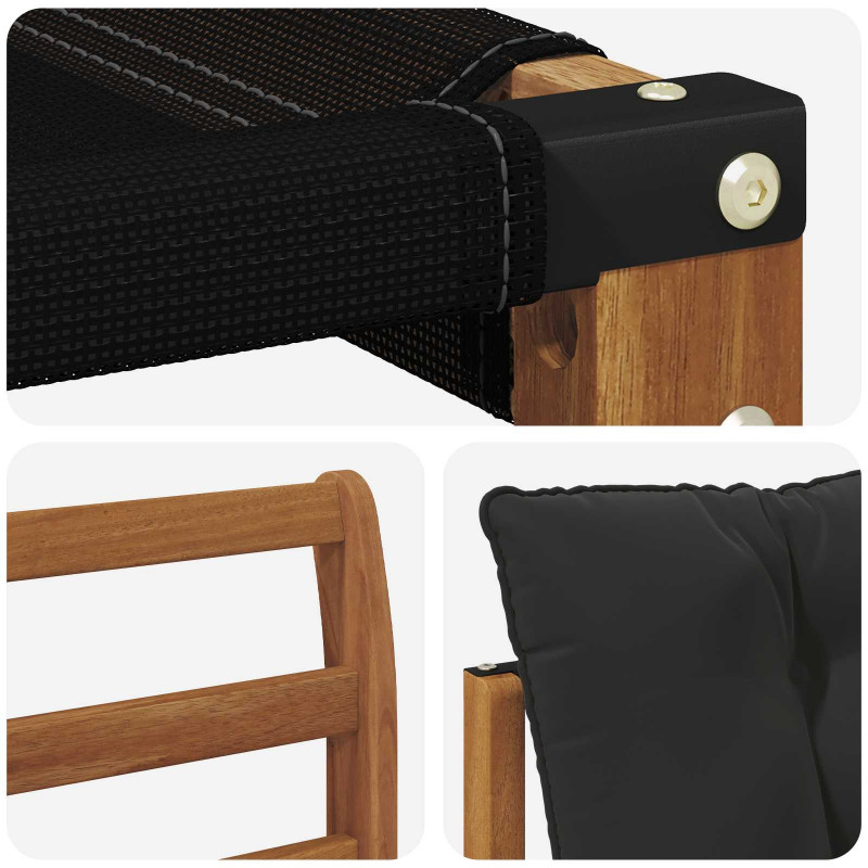 2 Sztuka Sofa na zewnątrz Lite Drewno Akacji Naturalny