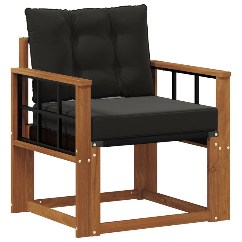 2 Sztuka Sofa na zewnątrz Lite Drewno Akacji Naturalny