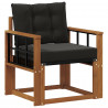 2 Sztuka Sofa na zewnątrz Lite Drewno Akacji Naturalny