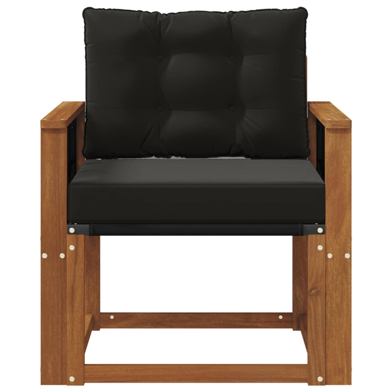 2 Sztuka Sofa na zewnątrz Lite Drewno Akacji Naturalny