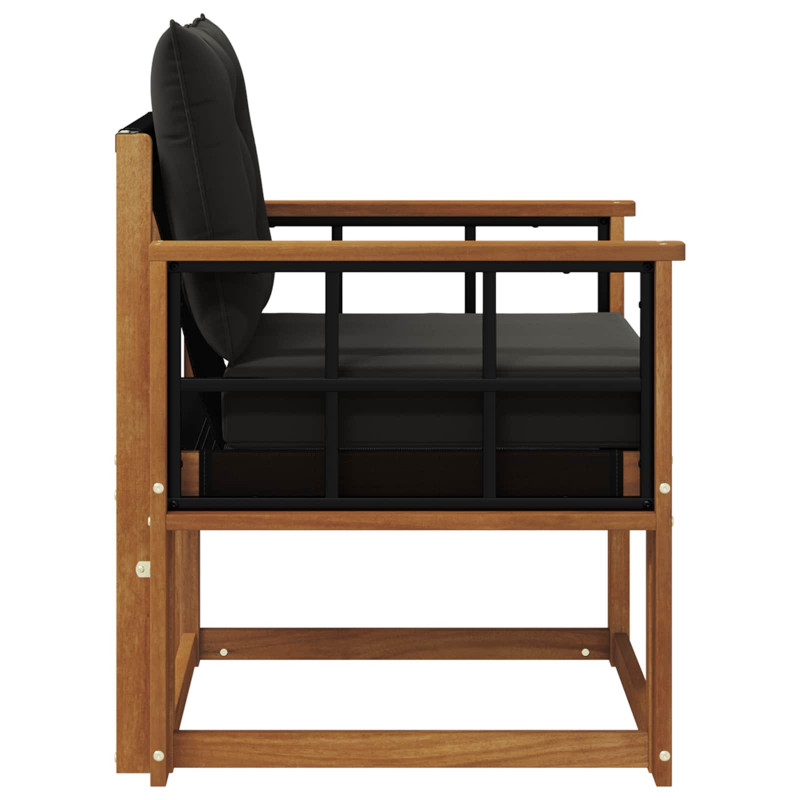 2 Sztuka Sofa na zewnątrz Lite Drewno Akacji Naturalny