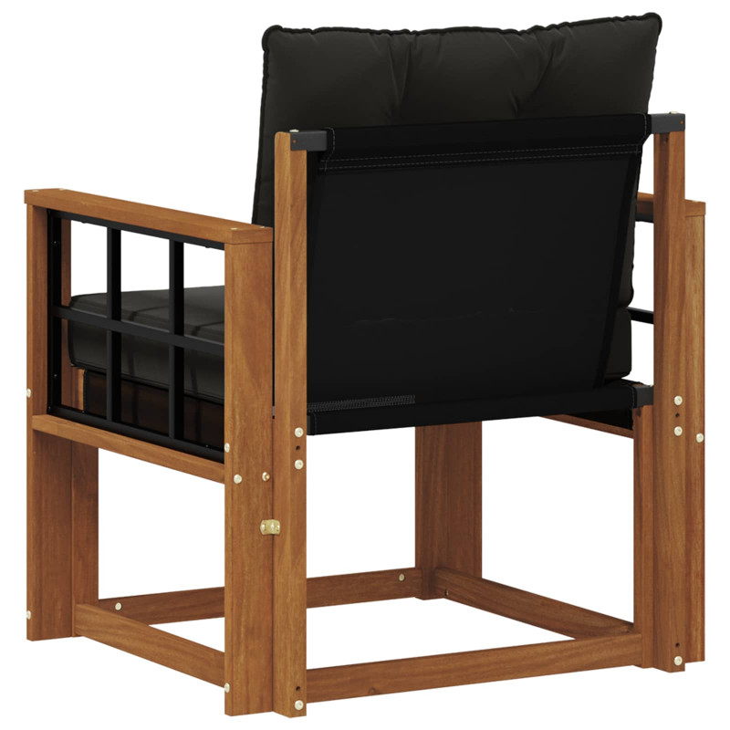 2 Sztuka Sofa na zewnątrz Lite Drewno Akacji Naturalny