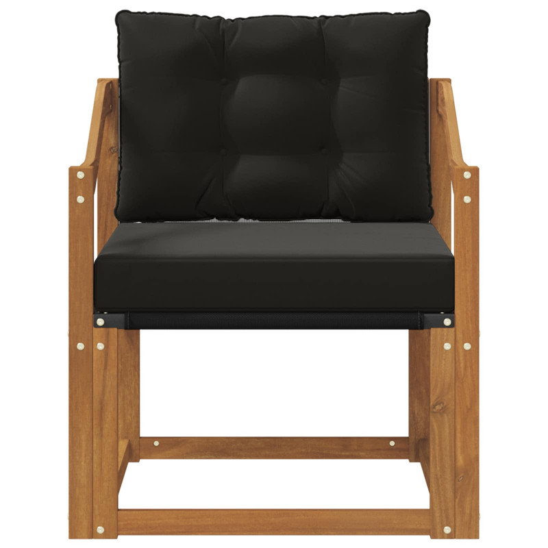 2 Sztuka Sofa na zewnątrz Lite Drewno Akacji Naturalny