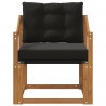 2 Sztuka Sofa na zewnątrz Lite Drewno Akacji Naturalny