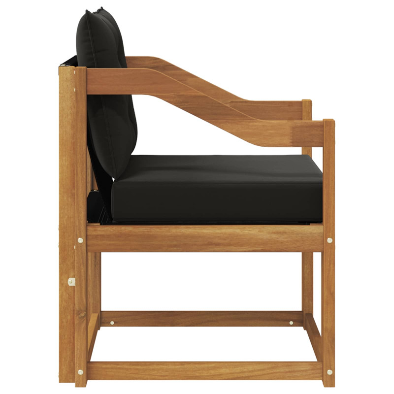 2 Sztuka Sofa na zewnątrz Lite Drewno Akacji Naturalny