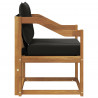 2 Sztuka Sofa na zewnątrz Lite Drewno Akacji Naturalny
