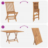 Zestaw Bistro Ogrodowego 3 pcs Brązowy Drewno Teakowe
