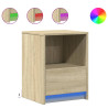 Szafki nocne z LED, 2 szt., dąb sonoma, materiał drewnopochodny