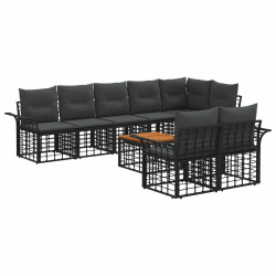 Zestaw sof na zewnątrz z poduszką 4 pcs Poliester