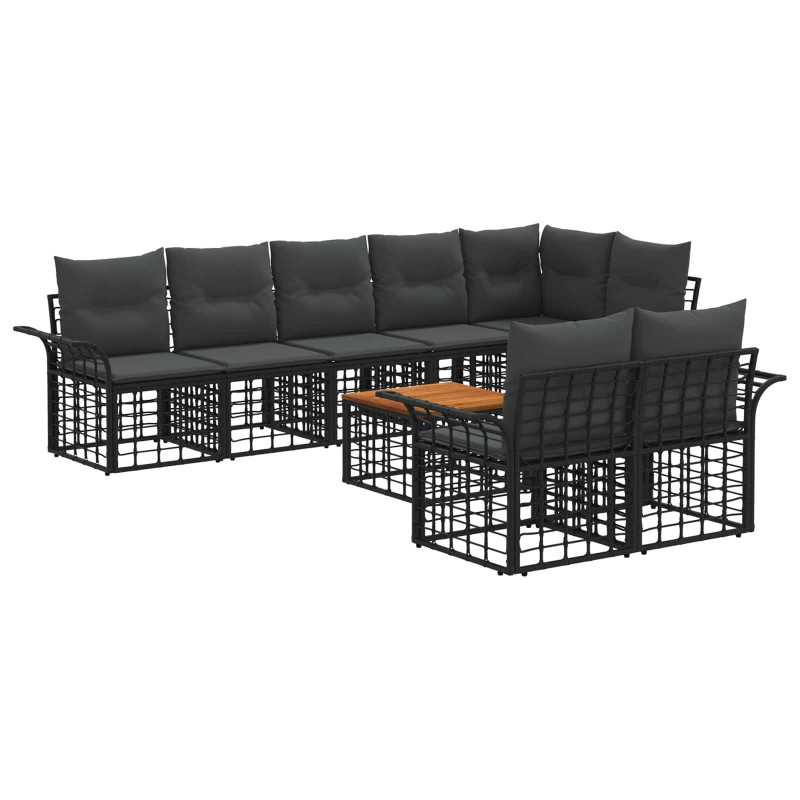 Zestaw sof na zewnątrz z poduszką 4 pcs Poliester