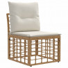 Zestaw sof na zewnątrz 10 pcs Naturalny i Kremowy Biały