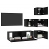 Zestaw szafek RTV 5 pcs 100 x 30 x 30 cm Czarny dąb