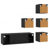 Zestaw szafek RTV 5 pcs 100 x 30 x 30 cm Czarny dąb