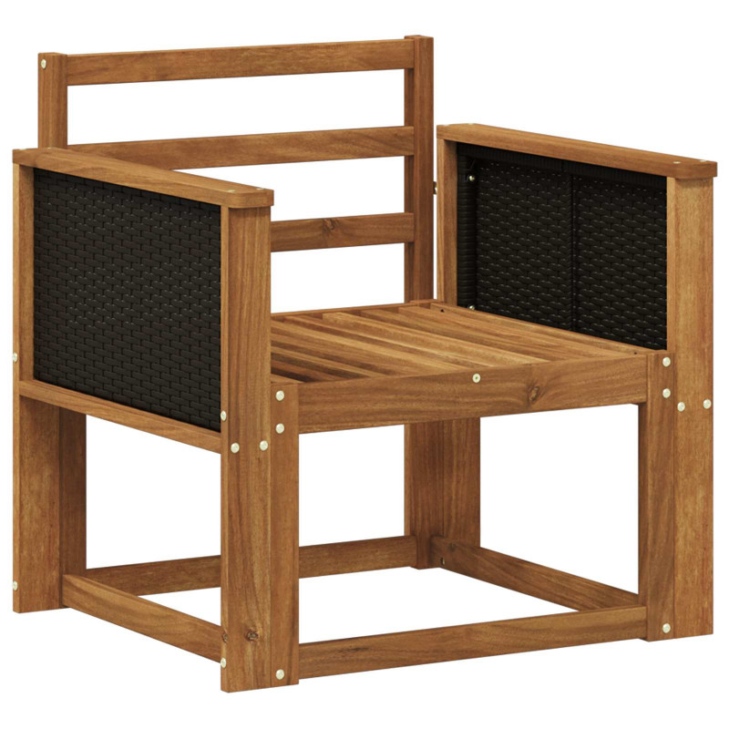 Środkowa sofa ogrodowa Lite Drewno Akacji naturalny
