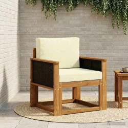 Środkowa sofa ogrodowa Lite Drewno Akacji naturalny