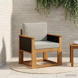 Środkowa sofa ogrodowa Lite Drewno Akacji naturalny